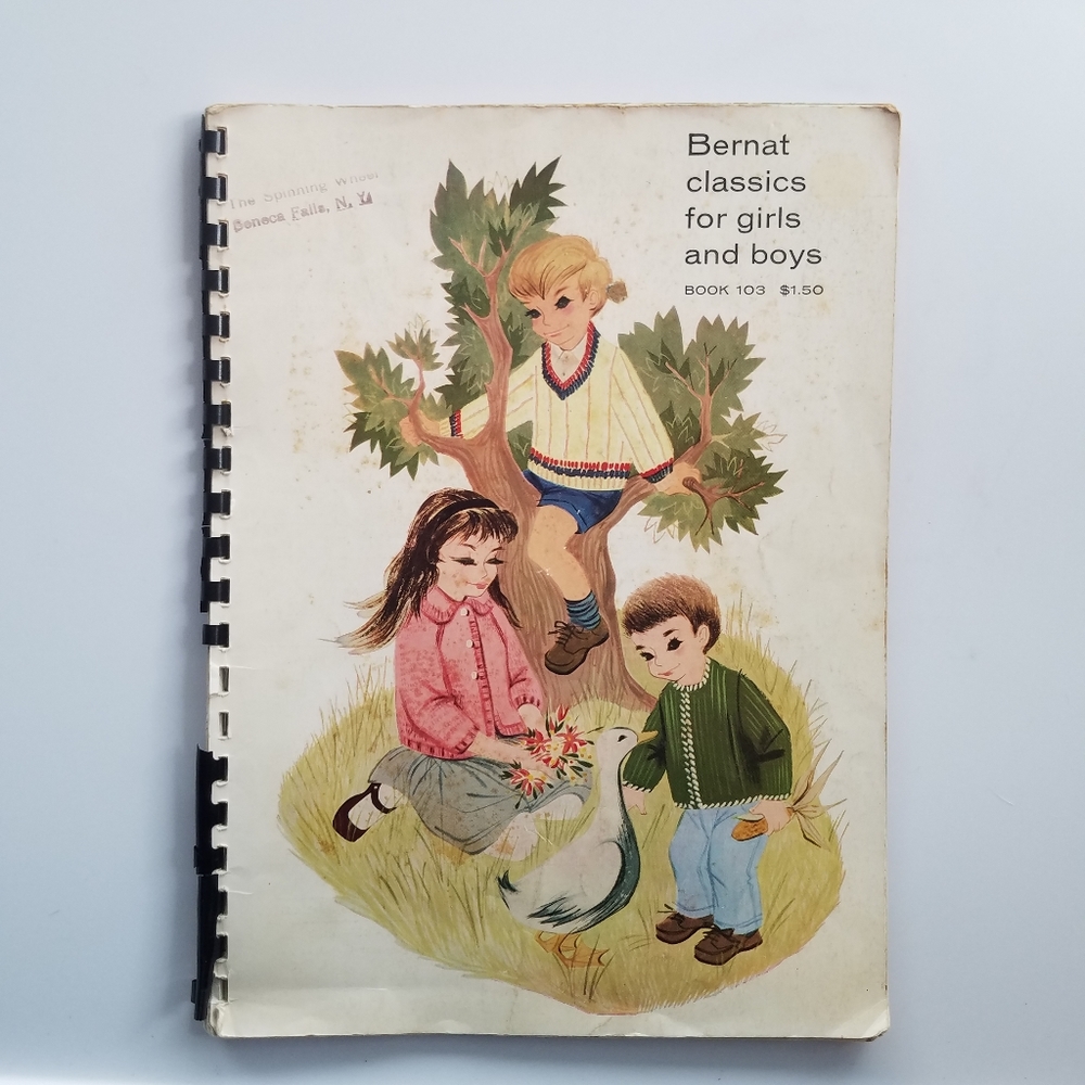 Patterns 1962 Bernat Handicrafter Classics for Girls and Boys Book 103 72 pages